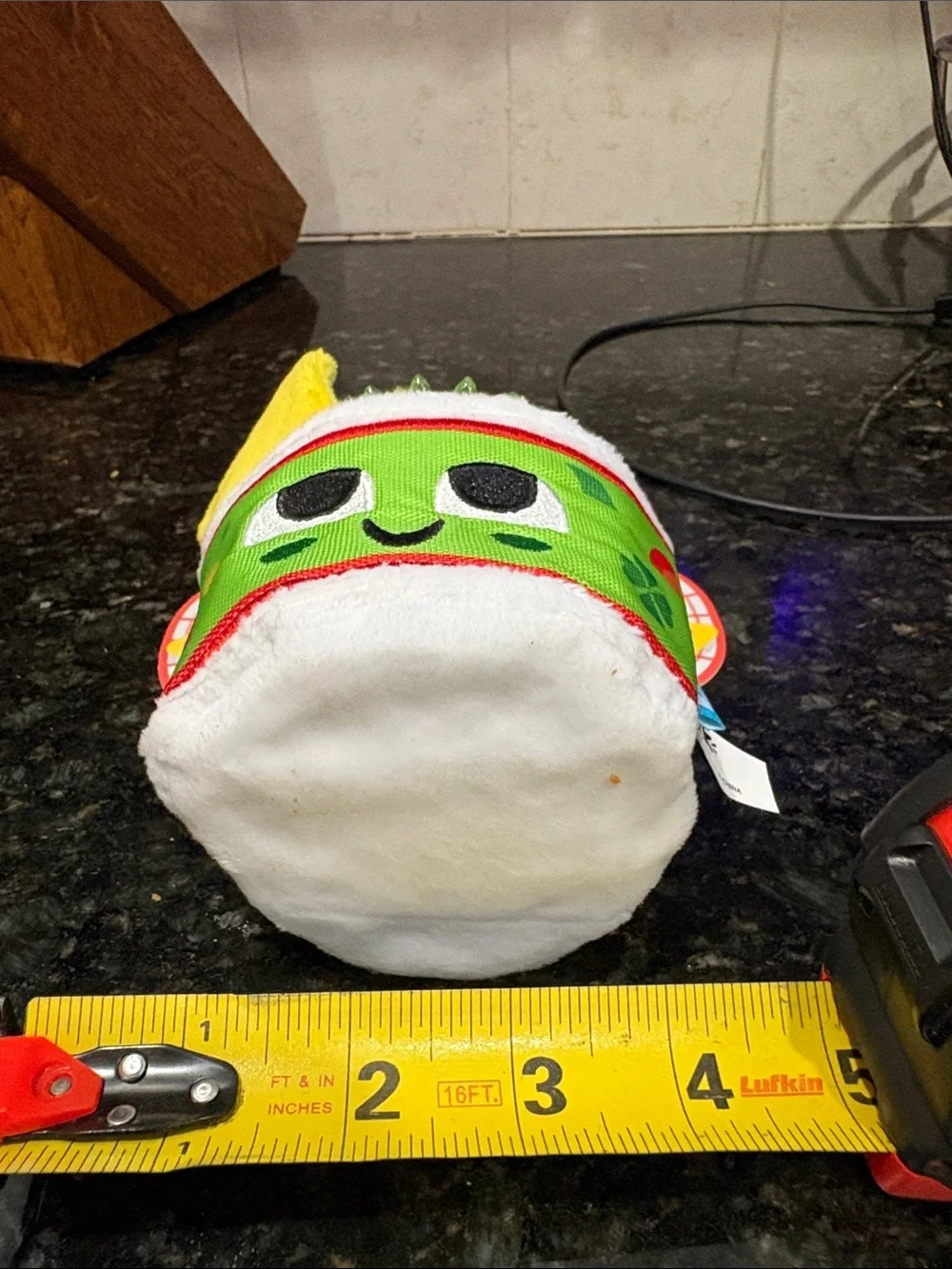 Bark Lime Green Guac-a-Molly Textured Plush Dog Toy